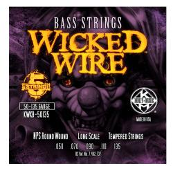 Струны для 5-струнной бас-гитары KERLY KXWB-50135 Wicked Wire Nickel Plated Steel Tempered 5 Strings