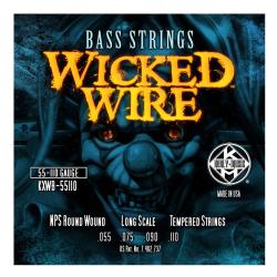 Струны для бас-гитары KERLY KXWB-55110 Wicked Wire Nickel Plated Steel Tempered