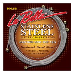 Струны для 5-струнной бас-гитары LA BELLA M42-B Stainless Custom Light 5-String 40-128