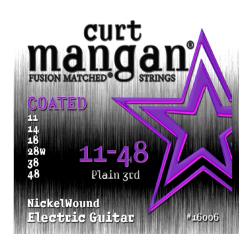 Струны для электрогитары с покрытием CURT MANGAN Electric Nickel Wound 11-48 COATED
