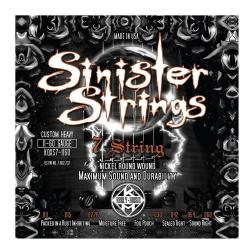 Струны для 7-струнной электрогитары KERLY KQXS7-1160 Sinister 7 Strings Nickel Plated Steel Tempered