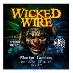 Струны для электрогитары KERLY KXW-0944 Wicked Wire Roundwound Tempered