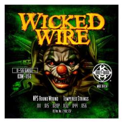 Струны для электрогитары KERLY KXW-1156 Wicked Wire Roundwound Tempered