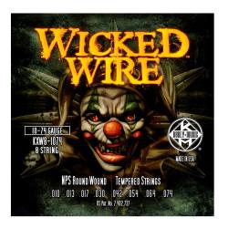 Струны для 8-струнной электрогитары KERLY KXW8-1074 Wicked Wire 8 Strings Roundwound Tempered