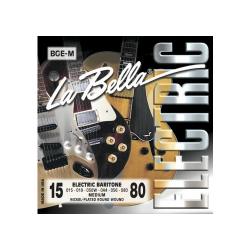 Струны для баритон-гитары, калибр 15-80 LA BELLA BGE-M Baritone Medium 15-80