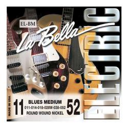 Струны для электрогитары, обмотка никелированная сталь LA BELLA EL-BM ELECTRICS Blues Medium 11-52