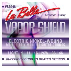 Струны для электрогитары с защитной обработкой LA BELLA VSE946 Vapor Shield Electric Light 9-46