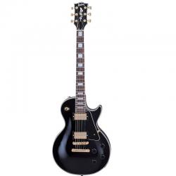 Электрогитара типа Gibson Les Paul , цвет черный BURNY RLC55 BLK