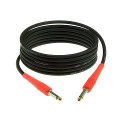 Готовый инструментальный кабель, чёрн., прямые разъёмы Mono Jack (цвет коралл), дл. 3м KLOTZ KIKC3.0PP3