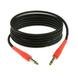 Готовый инструментальный кабель, чёрн., прямые разъёмы Mono Jack (цвет коралл), дл. 6м KLOTZ KIKC6.0PP3