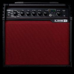 Моделирующий гитарный комбоусилитель, цвет черный с красной сеткой 20 Вт LINE 6 SPIDER V 20 Red Edition