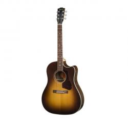 Гитара электроакустическая, цвет санберст в комплекте кейс GIBSON 2019 J-45 AG Walnut Walnut Burst