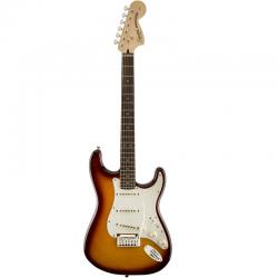 Электрогитара, цвет санберст, огненный клен SQUIER by FENDER STD STRAT FMT AMB