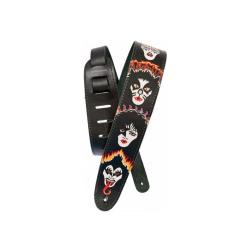 Гитарный ремень, кожа, серия KISS Strap Collection, рисунок Rock and Roll OVER PLANET WAVES 25LK04