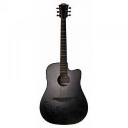 Электроакустическая гитара, Дредноут, цвет черный LAG GLA LE18-SK1DCE
