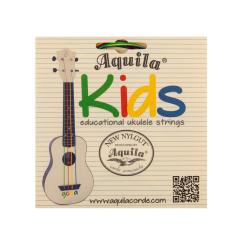Разноцветные струны для укулеле сопрано/концерт/тенор. В комплекте брошюра и стикеры. AQUILA KIDS 138U