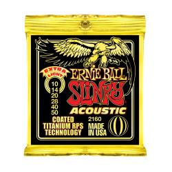 Струны для акустической гитары Coated Titanium RPS 80, 20 Extra Light (10-14-20w-28-40-50) ERNIE BALL 2160