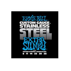 Струны для электрогитары Stainless Steel Extra Slinky (8-11-14-22w-30-38) ERNIE BALL 2249