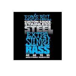 Струны для бас-гитары Stainless Steel Bass Extra Slinky (40-60-70-95) ERNIE BALL 2845