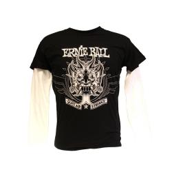 Лонгслив. Черн. цвет, Бел. рукава, Лого String Demon спереди, Размер XL ERNIE BALL 4616