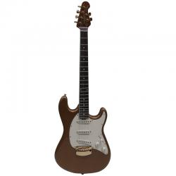 Электрогитара Cutlass, SSS, цвет Malibu Gold, гриф - клён, кейс, фурнитура gold MUSICMAN G86704