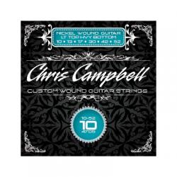 Струны для электрогитары, калибр 10-52, никель/сталь CHRIS CAMPBELL Electric Lt Top Heavy Bottom 10-52