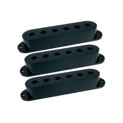 Комплект пластиковых крышек для звукоснимателей типа Single, 3 шт, цвет чёрный DIMARZIO DM2001BK Strat Pickup Cover Set