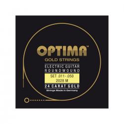 Струны для электрогитары, калибр 11-50 OPTIMA E-Gitarre 24K GOLD STRINGS Satz medium