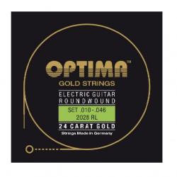 Струны для электрогитары, калибр 10-46 OPTIMA E-Gitarre 24K GOLD STRINGS Satz regular light