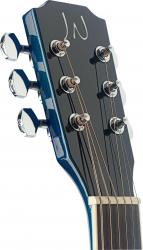 Акустическая гитара аудиториум с топом из цельной ели, серия Bessie, цвет прозрачный синий берст JAMES NELIGAN BES-A TBB