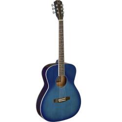 Акустическая гитара аудиториум с топом из цельной ели, серия Bessie, цвет прозрачный синий берст JAMES NELIGAN BES-A TBB