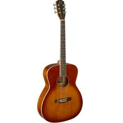 Акустическая гитара аудиториум с топом из цельной ели, серия Bessie, цвет темно-вишневый берст JAMES NELIGAN BES-A DCB