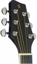 Электроакустическая гитара дредноут Slope Shoulder с вырезом, цвет санберст STAGG SA35 DSCE-VS