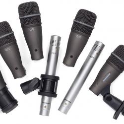 Комплект микрофонов для барабанов, (1 шт Q6K Kick, 4 шт. Q6i для малого/томов, 2 шт. C602 конденсато... SAMSON DK707