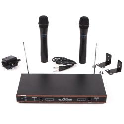 Радиосистема VHF двухантенная с двумя ручными микрофонами 80…10000 Гц, С/Ш >90 дБ INVOTONE WM210