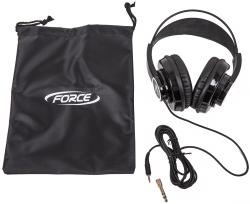 Профессиональные студийные стерео наушники, переходник и мешочек для переноски в комплекте FORCE HP280