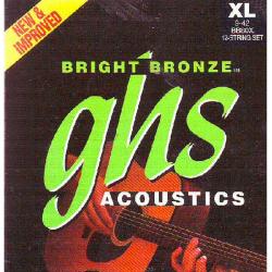 Струны для 12-струнной гитары-бронза 80/20 (009-012-015-26-34-42); Bright Bronze 80/20 GHS BB60X