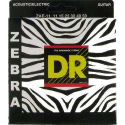 Струны для акустических и электрических гитар 11-50 medium ZEBRA DR STRINGS ZAE-11