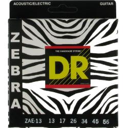 Струны для акустических и электрических гитар 13-56 ZEBRA DR STRINGS ZAE-13
