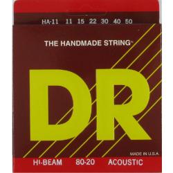 Струны для акустической гитары, Medium Lite, 11-50 Hi-Beam 80/20 DR STRINGS HA-11