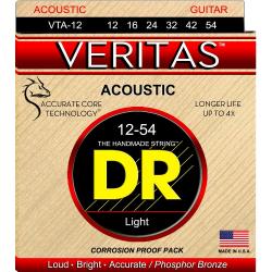 Струны для акустической гитары. Материал: Фосфорная бронза. Навивка: Круглая. Натяжение: Light. Толщ... DR STRINGS VTA-12