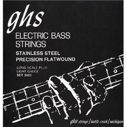 Струны для бас гитары нержавеющая сталь, плоская обмотка; (45-60-75-95); Precision Flatwound GHS 3025