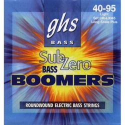 Струны для бас гитары никелированная сталь, круглая обмотка; (40-55-75-95); Sub-Zero Boomers GHS CR-L3045