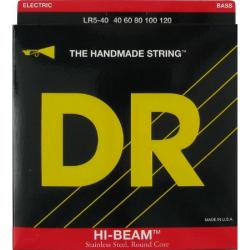Струны для пятиструнной бас-гитары, серия Hi-beam, обмотка круглого сечения из нержавеющей стали, Li... DR STRINGS LR5-40