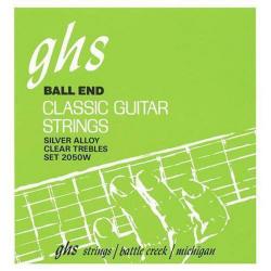Струны для класс. гит.-Hard, нейлон / обмотка серебро; шарик на конце; Classical Guitar GHS 2050W