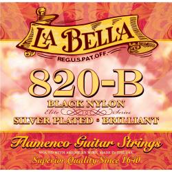 Струны черный нейлон, обмотка серебро LA BELLA 820B Flamenco