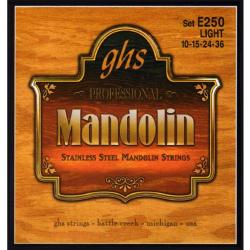 Струны для мандолины нержавеющая сталь (в компл. по 2 шт: 10-15-24-36) GHS E250