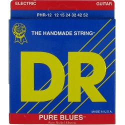 Струны для электрогитары (012-052), Pure Blues Extra Heavy. Круглая обмотка из чистого никеля. 12-15... DR STRINGS PНR-12