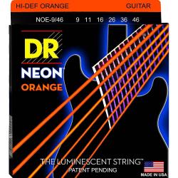 Неоновые Струны для электрогитары, 9-46, Lite-n-Heavy., цвет Orange DR STRINGS NOE-9-46