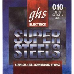 Струны для электрогитары нержавеющая сталь, круглая обмотка; (10-13-17-26-36-46); Super Steels GHS ST-L